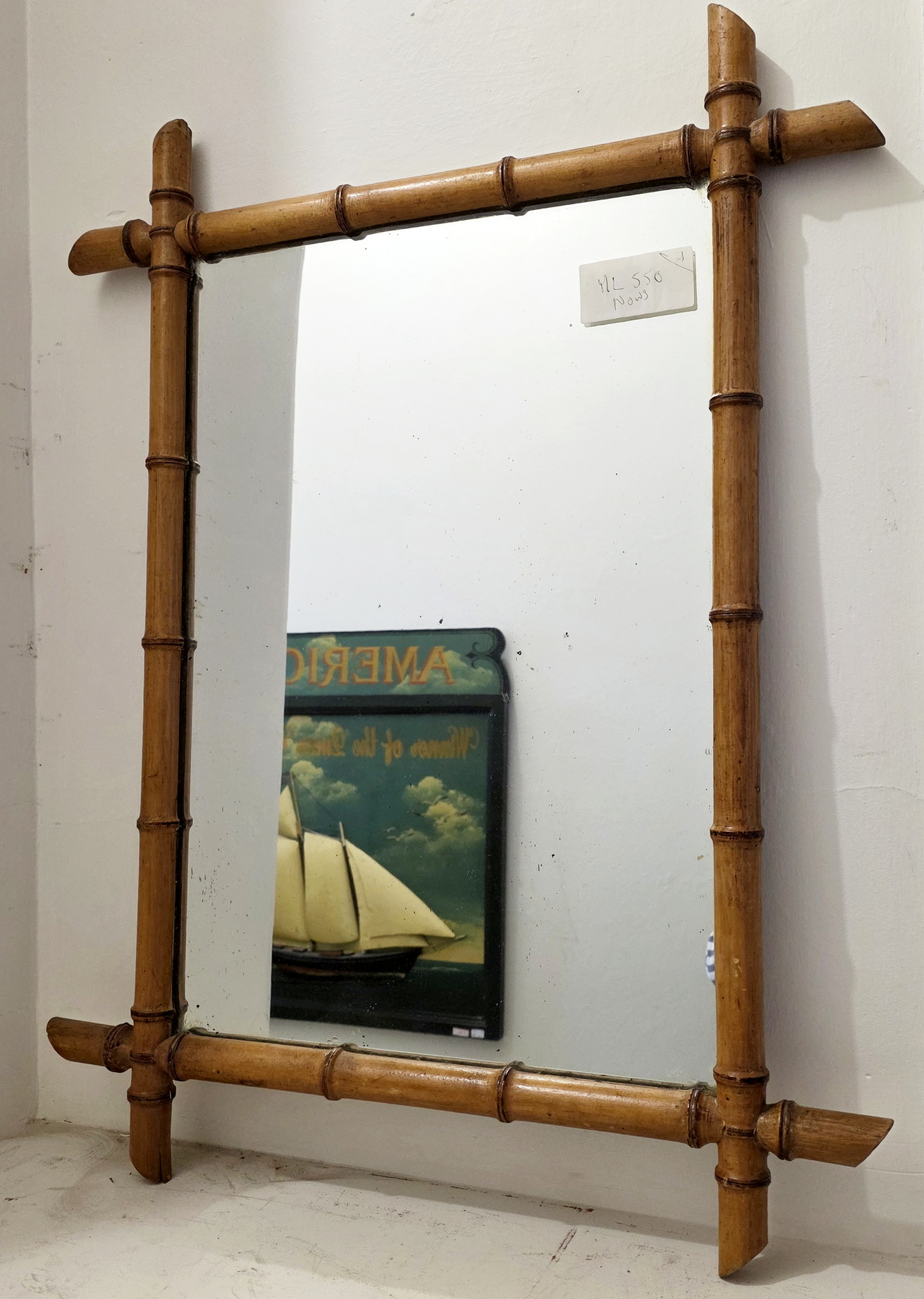 A French Faux Bamboo Mirror A French Faux Bamboo Mirror